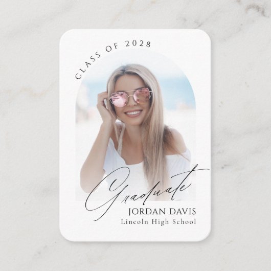 Mini Elegant Script Arch Photo Invitation (Devant)