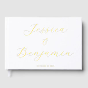 Mini Élégant Script Gold Foil personnalisé blanc