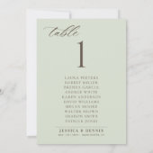 Mini Élégant Script Mariage Table Carte de siège (Dos)