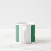 Mini Elf feestrode, groene en witte kerst Espresso Kop (Achterkant)