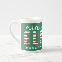 Mini Elf feestrode, groene en witte kerst