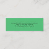 Mini Emerald Green Carte de visite traditionnel propre (Dos)