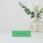 Mini Emerald Green Carte de visite traditionnel propre (Debout devant)