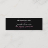 Mini Empreinte de léopard rose - carte de visite maigre (Dos)