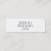 Mini Enregistrement du Carte de visite Studio (Dos)