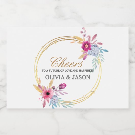 Mini Étiquette bouteille de champagne avec couronn (Étiquettes simples)