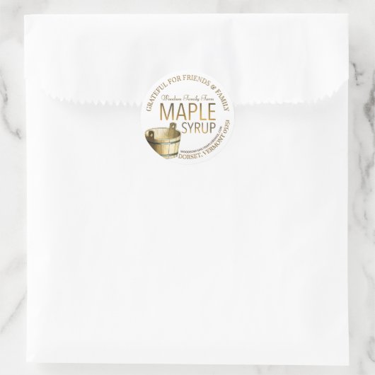 Mini Étiquette cadeau Sirop d'érable pot ou jug To (Sac)