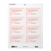 Mini Étiquette Champagne Brunch & Fête des mariées (Feuille entière)