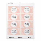 Mini Étiquette Champagne de dentelle de Baby showe (Feuille entière)