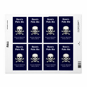 Mini Étiquette de bières pour le crâne et les os c (Feuille entière)