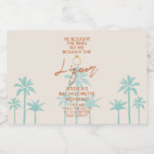 Mini étiquette de bouteille de liqueur pour enterr (Étiquettes simples)