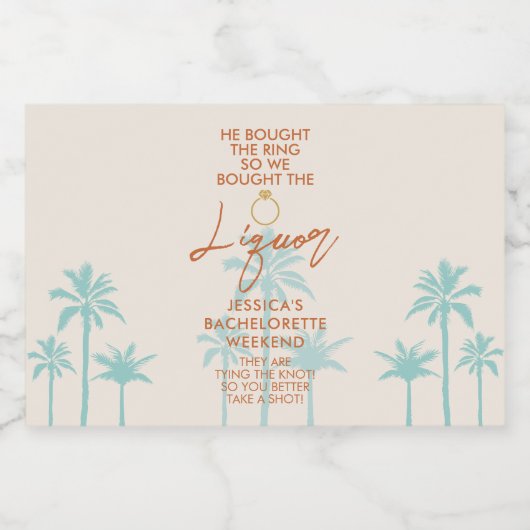 Mini étiquette de bouteille de liqueur pour enterr (Étiquettes simples)