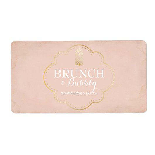 Mini Étiquette de Champagne de Baby shower ou de m (Devant)