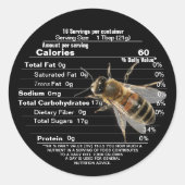 Mini Étiquette de lait Noir de la valeur nutritive (Devant)