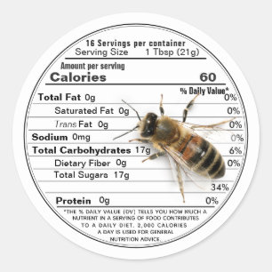 Mini Étiquette de miel blanc de la valeur nutritiv