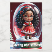 Mini Étiquette de Noël en bouteille de vin (Étiquettes simples)