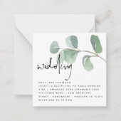 MINI Eucalyptus Faire-part de mariage de script in (Devant)