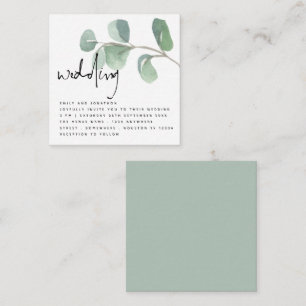 MINI Eucalyptus Faire-part de mariage de script in
