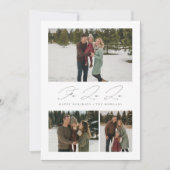 Mini Fa La La 3 Photo Elégante Carte de Noël (Devant)