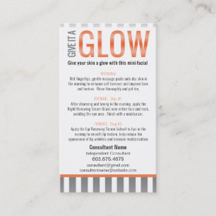 Mini-Faciale Instructiekaart - VERLIES UW HUID Visitekaartje