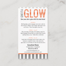 Mini-Faciale Instructiekaart - VERLIES UW HUID Visitekaartje