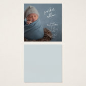 Mini Faire-part de naissance photo simple pour béb (Devant & derrière)