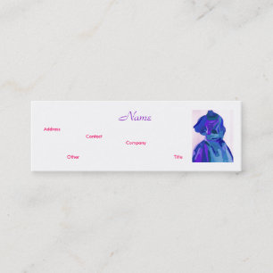 Mini Fashion Designer Blue I Carte de visite