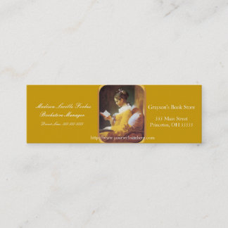 Mini Femme lisant le carte de visite régulier