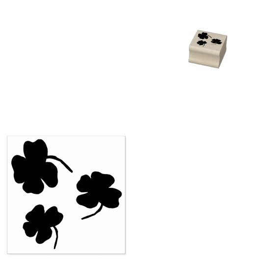 Mini feuilles de trèfle de tampon (Tamponné)
