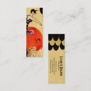 Mini Fille de natation - carte de visite mince