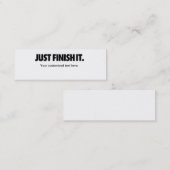 Mini Finissez-juste le. carte de visite (Devant / Derrière)