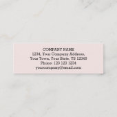 Mini Flamant rose rose 'VIP PASS' carte de visite maigr (Dos)