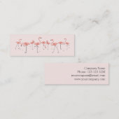 Mini Flamants roses Ligne rose carte de visite côté tex (Devant / Derrière)