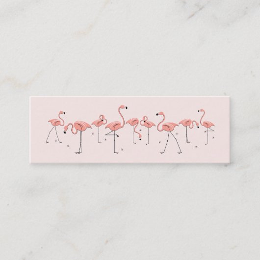 Mini Flamants roses Ligne rose carte de visite côté tex (Devant)