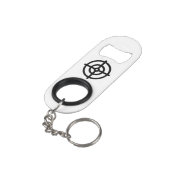 Mini flesopening met Sleutelhanger Mini Flessenopener (Achterkant Gekanteld)