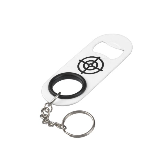 Mini flesopening met Sleutelhanger Mini Flessenopener (Achterkant Gekanteld)