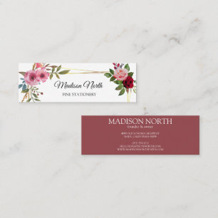 Mini Fleur radieuse   Carte de visite floral
