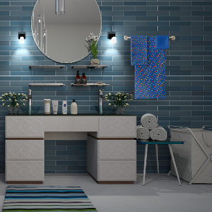 Mini fleur sauvage Motif bleu foncé