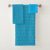 Mini fleur sauvage Motif Turquoise (En situation)