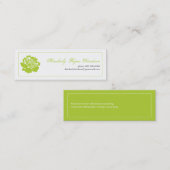 Mini Fleur simple dans le carte de visite de chaux (Devant / Derrière)