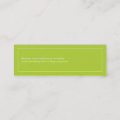 Mini Fleur simple dans le carte de visite de chaux (Dos)