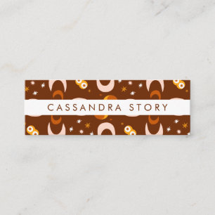 Mini Fleurs de lune Carte de visite Motif moderne