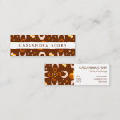 Mini Fleurs de lune Carte de visite Motif moderne (Devant / Derrière)