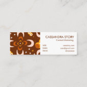 Mini Fleurs de lune Carte de visite Motif moderne (Dos)