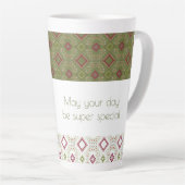 Mini Floral Joyeux Anniversaire Latte Mug (Angle droit)