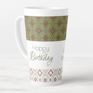 Mini Floral Joyeux Anniversaire Latte Mug
