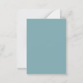 MINI FORMATE Turquoise Eucalyptus Elegant Script R Notitiekaartje (Achterkant)