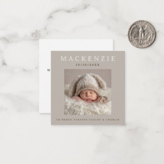 Mini Foto Nieuwe Baby Foto Persoonlijk 2-zijdig Notitiekaartje