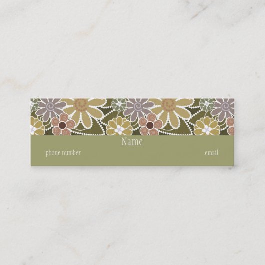 Mini Fun Floral Skinny Carte de visite (Devant)