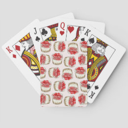Mini gâteaux à la cerise - Cartes de jeu rose